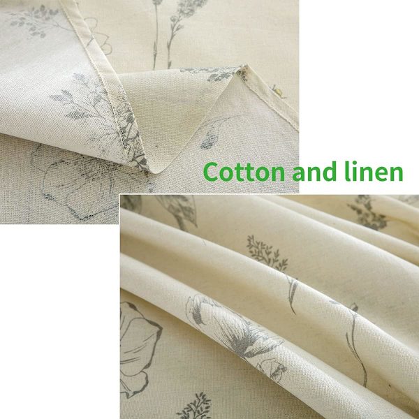 Rund dug i beige med tryk 150 cm, lille rund dug, rund dug, der er nem at tørre af