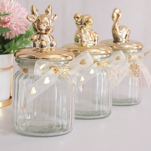Rolls Guld Band Tryckt Satinband Presentband Guld Satinband Perfekt för Presentinslagning Blommor Bröllop Fester Hantverk (1,6 cm x 9,1 m)