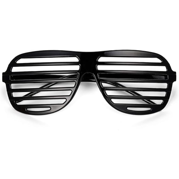 Lukker Shades Sjov Nyhed Plastik Fest Retro Fancy Dress Kostume Prop Rave Club Briller Disco Voksne 80'er Solbriller