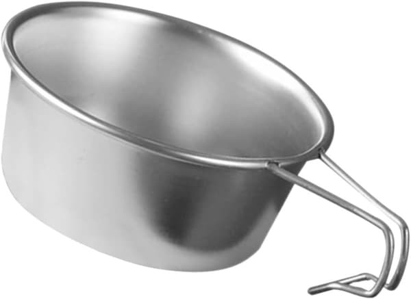 Campingkokekar i rustfritt stål, skåler i rustfritt stål, campingkopp, campingbestikk, gryte i rustfritt stål, campingkokegryte, oppbevaring