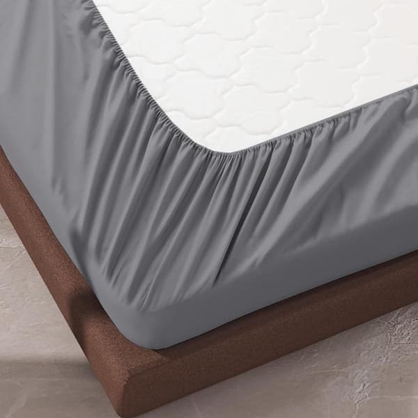 Dobbeltlagen 2-pak – Grå (135x190cm) op til 25cm dybe lagner