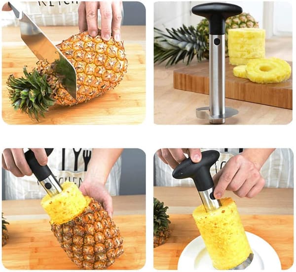 Ny rustfri stålfrukt ananas skivemaskin