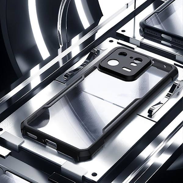 Stødsikkert Sort Transparent Cover Kompatibelt Med Xiaomi 13 5g Smartphone