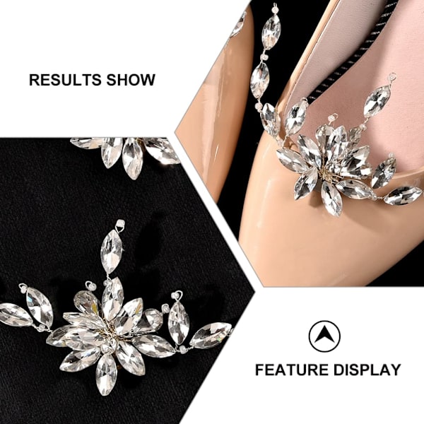 2 stk Rhinestone Sko Klips Brudesko Spenne Klips DIY Dekorasjon