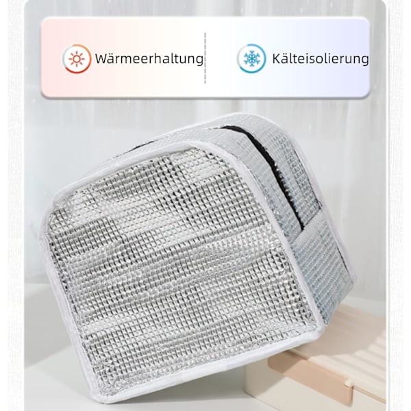 Vedenpitävä kannettava lounaskassi, eristetty lounaskassi, eristetty piknikkassi, sopii naisille, miehille, kouluihin, toimistoihin, piknikeille Pink