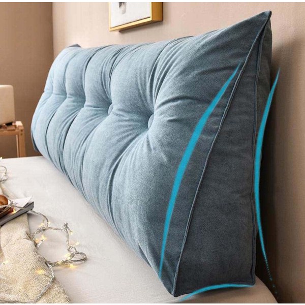 Stora kilformade kuddar för sänggavel, triangulär läsdyna, ländryggsstöd, midjeröst, mjuk positioneringsdyna för soffa, 60*50*20cm
