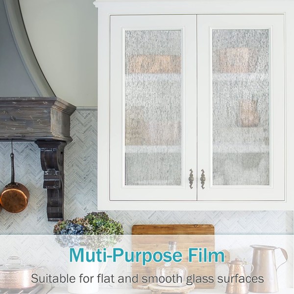 Regnfönsterfilm för integritet, statisk fönsterfilm, dekorativt fönsterklistermärke för hemmakontor, avtagbar UV-skydd, värmereglering style 2 45*200CM