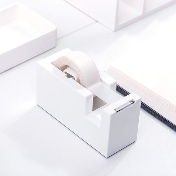 Skrivebordsdispenser - Silikon sklisikker vektet base tape cutter for kontor, skole og hjemmeartikler