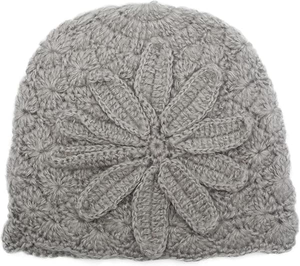 Damer Vinter Vintage Uld Spand Spand Hat Gray
