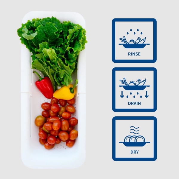 Silkorg över diskhon Durkorg - Tvätta grönsaker och frukter, rinna av kokt pasta och torra rätter