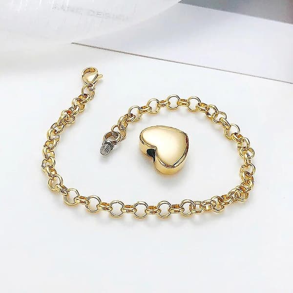 Hjerte Charm Armbånd Til Kvinner, Åpningsbart Armbånd, Gave Til Henne Silver