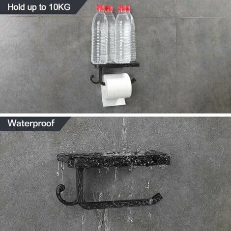 Toiletpapirholder til vægmontering - Toiletpapirholder i sort bronzefarve