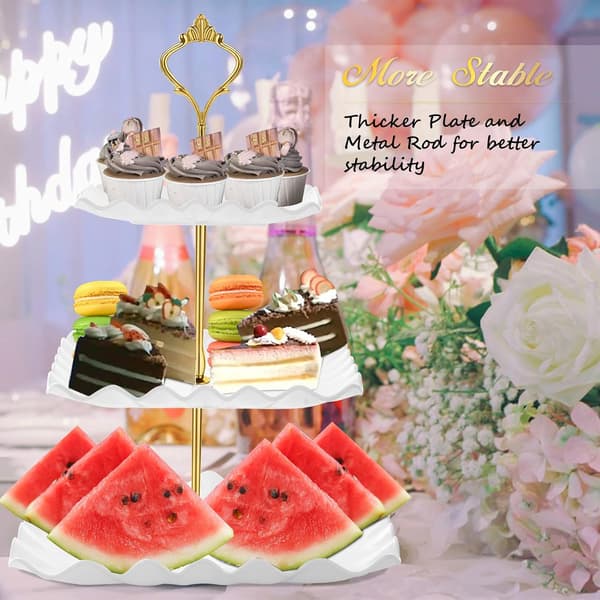 Dessert Cupcake Stativ, 3-lags Cupcake Holder Tårn for Teselskap/Bursdag/Bryllup