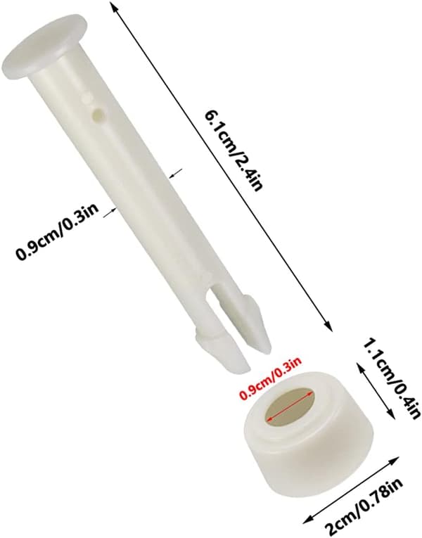 10 Stycken Plast Poolfogstift Set, för Ram & Pool Reservdelar, Pool Reservdelar (2.36 tum)