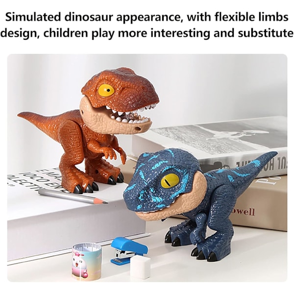 Dinosaurus Kynänteroitin, 5 in 1 Dinosaurus Kirjoitustarvikesetti, Monitoiminen Dinosauruslelu viivaimella, lyijykynällä, teroittimella, nitojalla, pyyhekumilla, lahja color 1