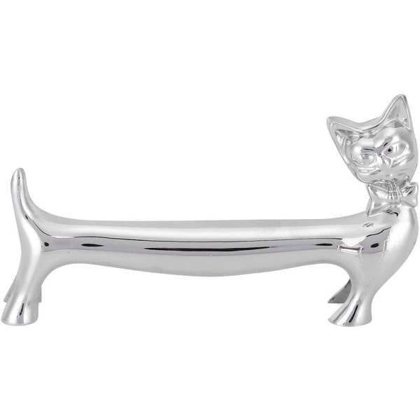 Cat Pattern Chopstick Stand, zinklegering + bordshållare i rostfritt stål, för hemmarestaurang