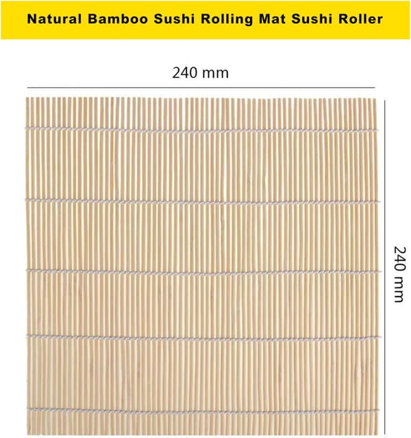 3 stk. sushimatte, 24x24 cm firkantet sushiruller for sushilaging