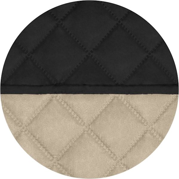 Vendbar Quiltet Sofabetræk, Vandresistent Slipcover Møbelbeskytter, Vaskbare Sofarem (Sort)