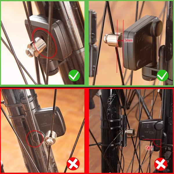 3 farvet LCD baggrundsbelyst rund cykel speedometer, multifunktionel vandtæt cykel kilometertæller speedometer