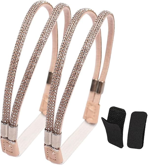 Skolisser, høye hæler for kvinner, elastiske stropper, hælstropper loose pink diamond