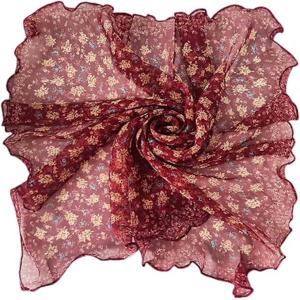 Sjal dam chiffong georgette sjal i enfärgade färger Halsdukar & Sjalar red wine