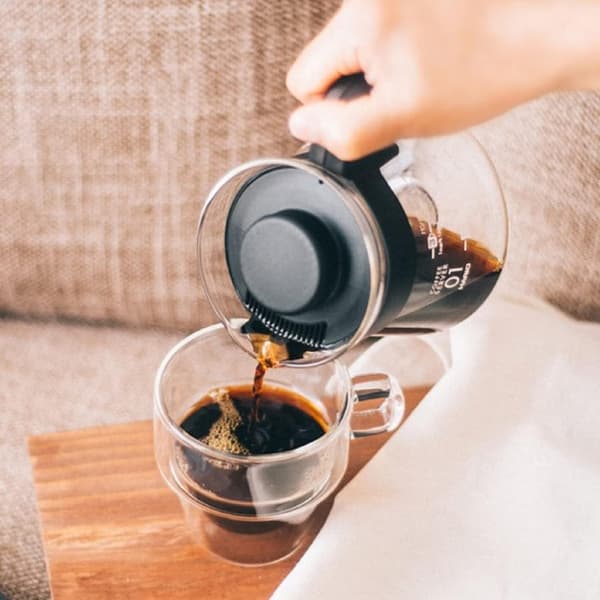 Cafetière Kaffekande V60-01-450ml, Glas, Sort
