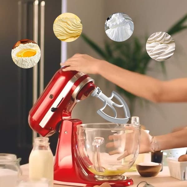 Flex Edge Beater for KitchenAid Tilt-Head Stand Mixer Attachments, 4.5-5 Quart Flex Edge Beater Paddle with Silicone