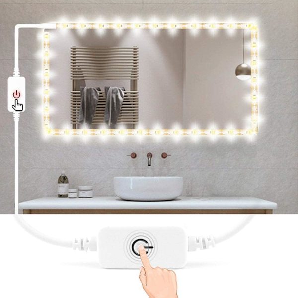 Led-peilivalo, himmennettävä Led-peilivalonauha, sopii meikkipöytiin 1 meter
