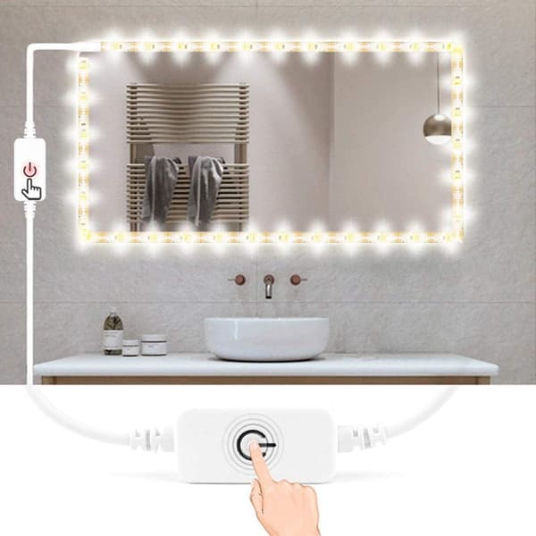 Led speil lys, Led forfengelighet lys stripe, dimbar, egnet for sminke speil 1 meter