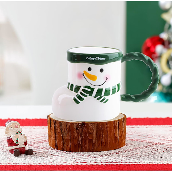 Julekaffekop, Julekeramisk Kop, Julekaffekop, Sød Kaffekop, Julete Kop, Julekop med Låg og Ske
