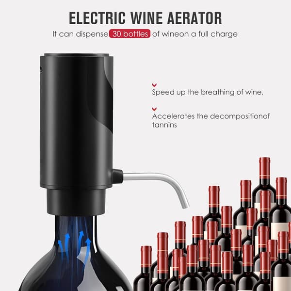 Elektrisk vinlufter og -skjenker, oppladbar vindispenser med USB-kabel, smart vindispenser, beste vingaver