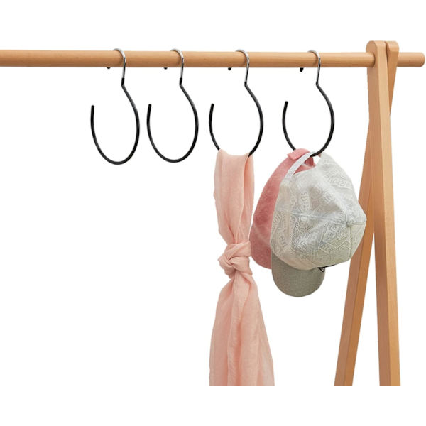 Bælte Ring Hanger Sjal Hængere, Multi-brug Hængende Krog Skab Organizer til Bælter, Sjal, Halstørklæder, Hat Stativ (5 Pak, Sort)