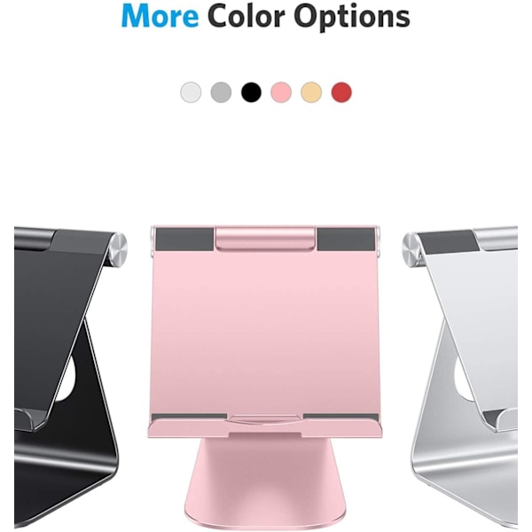 Säädettävä tablettiteline, tablettiteline pöydälle, hopea Rose gold