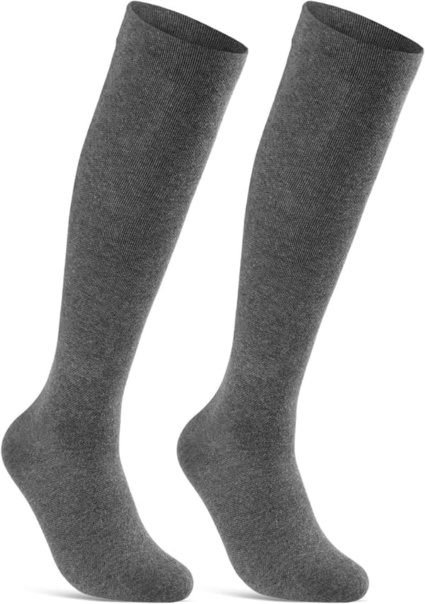 par stödstrumpor, kompressionsstrumpor för män och kvinnor black+skin+blue+grey