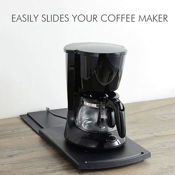 Køkken Caddy Glidende Kaffe Bakke Måtte, Under Kabinet Apparat Kaffe Maskine Brødrister Bordplade Opbevaring Flytning Slider - Premium Gratis Base Glidende Hylde