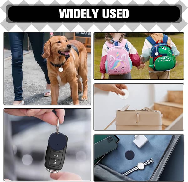2 stk. GPS-tracker Bluetooth Smart Locator Kompatibel iOS og Android, Lydalarm, Utskiftbart Batteri, Enkel Lokalisering