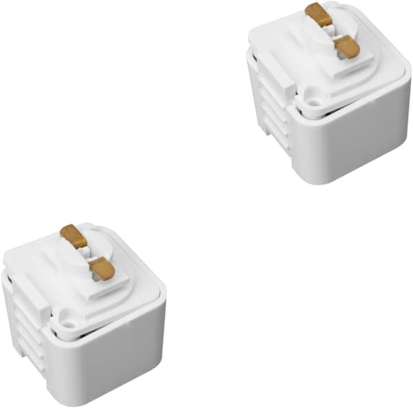 2 stk. 2-spors lyshoder Skinnebelysningsskinnekontakt, Skinnebelysningstilbehør, LED-guide Pendellampe Hodeadapter Hvit