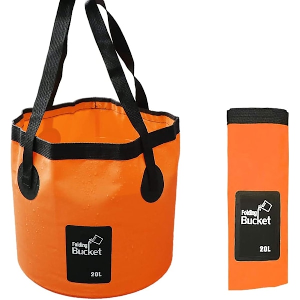 20L Bärbar Hopfällbar Hink Camping Förvaringsbehållare Tvättfat för Resor, Vandring, Fiske, Båtliv, Trädgårdsarbete (30 x 26cm)