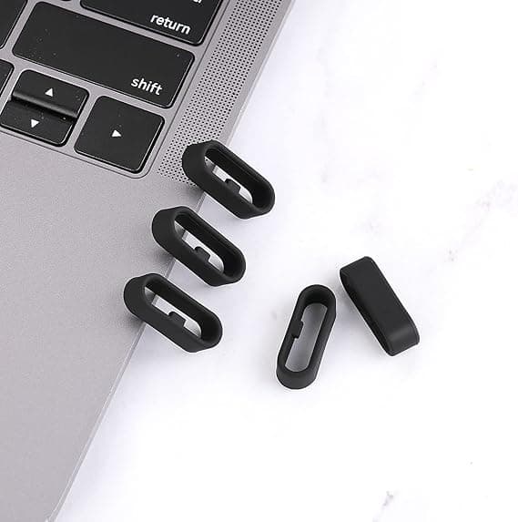 Urremærke Loop, Silikon Urrem Ringe, 10 stk., Urrem Holder til Smart Sport Ur black 22MM