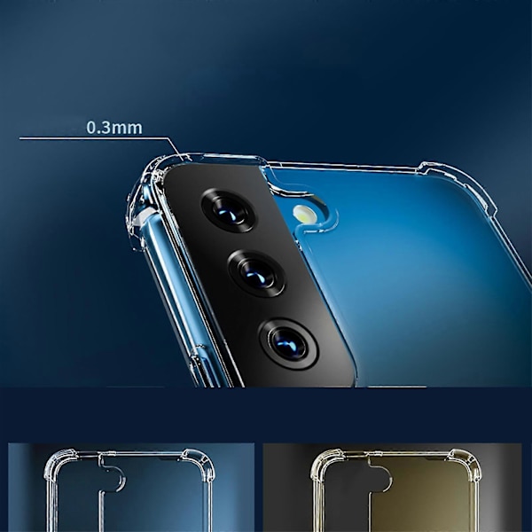 Läpinäkyvä pehmeä suojakuori korttipidikkeellä, kellastumista estävä, yhteensopiva Samsung Galaxy S23 Ultra Plus -puhelimen kanssa