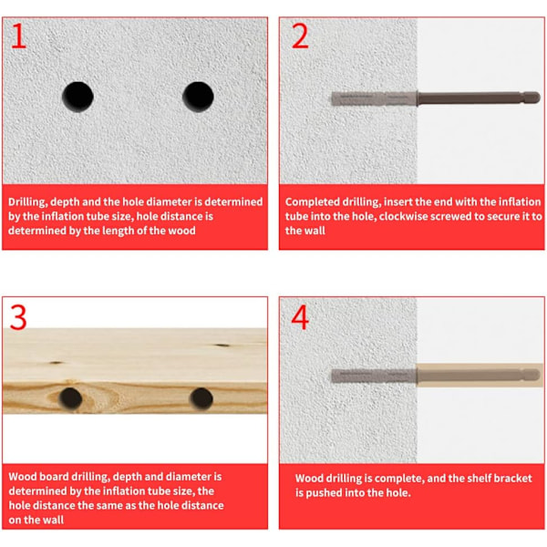 Flydende Hyldebeslag, 8 stk. 1 x 10 cm Skjulte Hyldebeslag, Hyldebeslag Fastgørelseshardware til DIY Vægskjulte Blinds Hyldebeslag