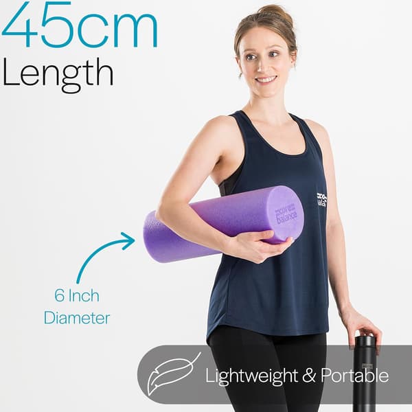 Skumrulle Massager 45 cm lang medium tæthed EPE Muskelmassage (45 cm - Lilla)