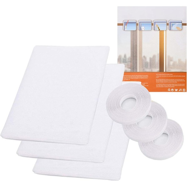Vindue Myggenet, 3 Fly Screen Vindue Net Insektnet Insektnet Insekt Bi Myggenet med 3 Tapes Hvid white 1.5*2M