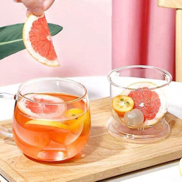 Glas Tekopp 400ml Borosilikatglas Tekopp Kaffe Kopp Te Bryggare Fig
