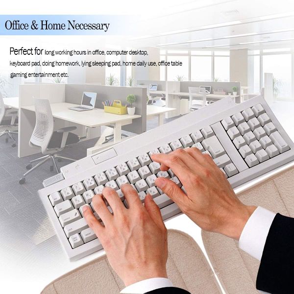 2 stk. bærbare computer albue håndledsstøtte, premium memory bomuld skrivebord tastatur armlæn støtte måtte (7,9 x 11,8 tommer)