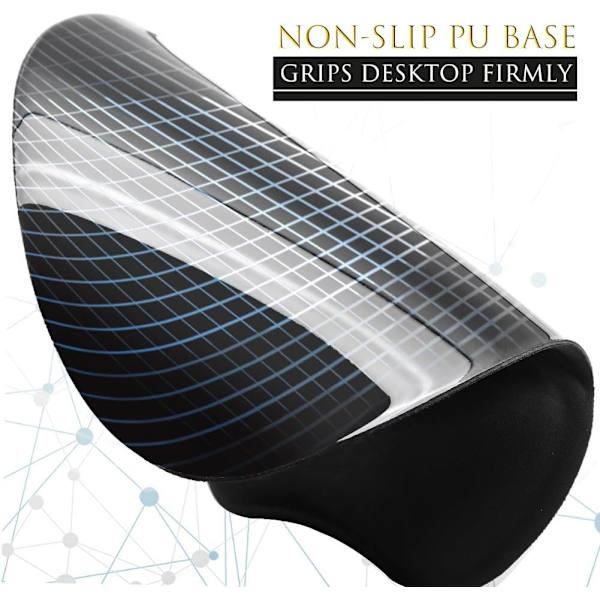 Ergonomisk musematte med håndleddstøtte Gel musematte med håndleddsstøtte, komfortabel datamusematte for bærbar PC, lindring