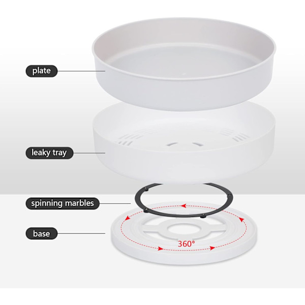 Roterande kryddhylla, [360° roterbar] Snurrande köksförvaring, kryddorganisatör för köksförvaring (26 cm/10,2 tum)