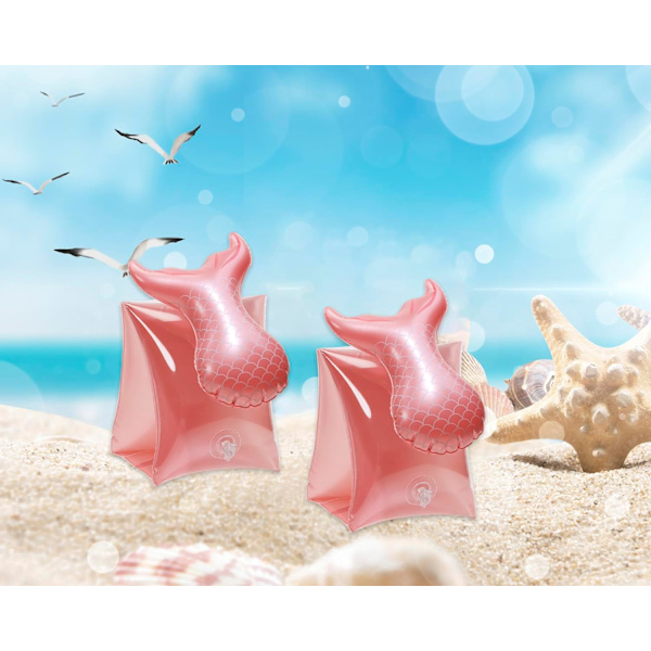 Simma Arm Floats PVC Söta Seriefigur Uppblåsbara Armband Flotation Sleeves Tubes Blåsa Upp Vattenringar