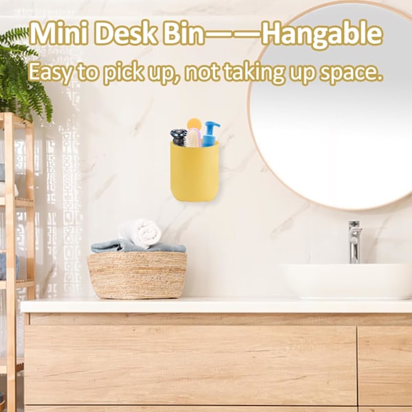 3 st Skräppåsar för soptunna, Mini soptunna för skrivbord, Söt Mini soptunna - 13,5*14,5 cm, Skrivbordssoptunna för skrivbord Sovrum Badrum