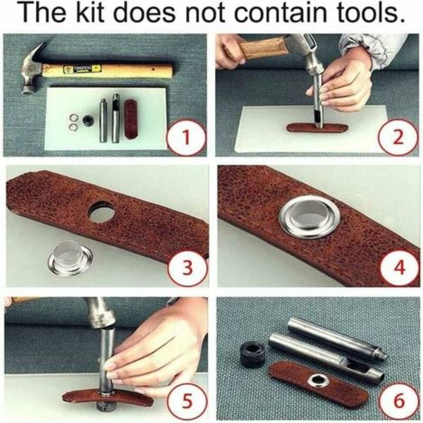 50 st Grommets Öglor Set Öglor 20Mm Grommet Ögla Kit För Canvas Presenning Tält Reparation Silver